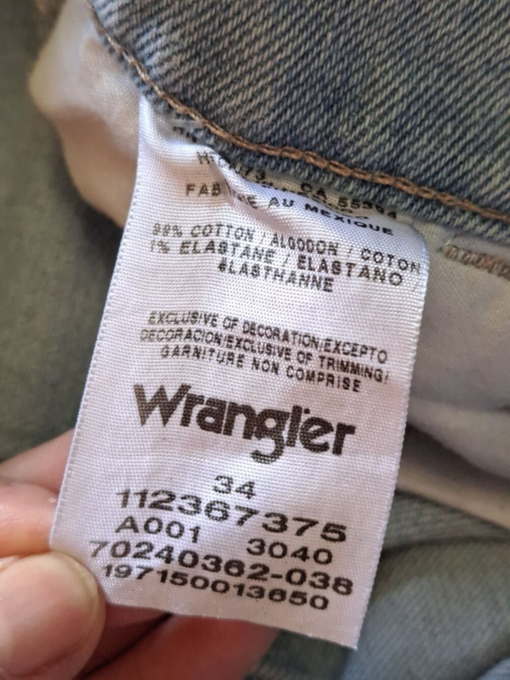 Vtg Wrangler Carpenter Denim Shorts Men's Size 34 Workwear Yorts Utility - Picture 8 of 11